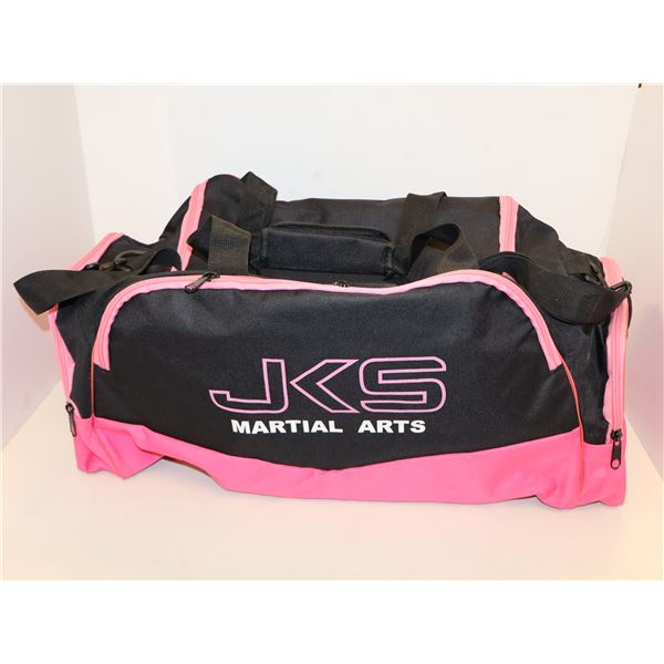 SAC DE SPORT LOGO JKS MARTIAL ARTS ROSE/NOIR