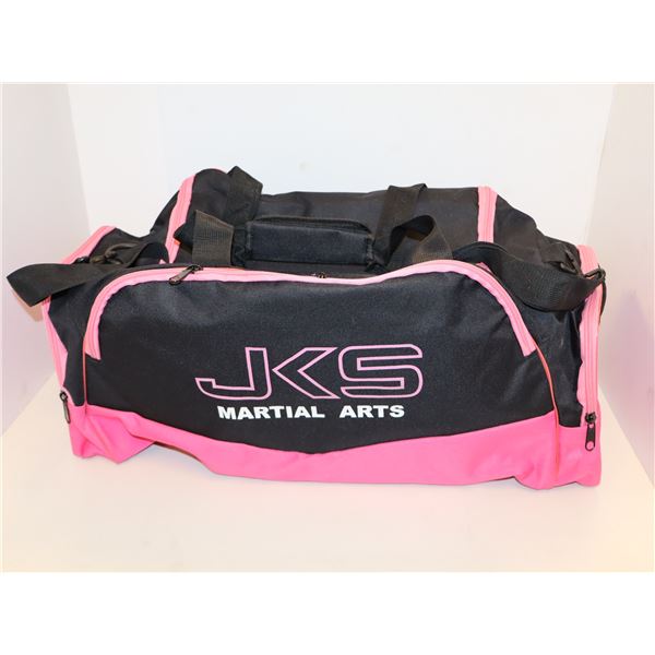 SAC DE SPORT LOGO JKS MARTIAL ARTS ROSE/NOIR