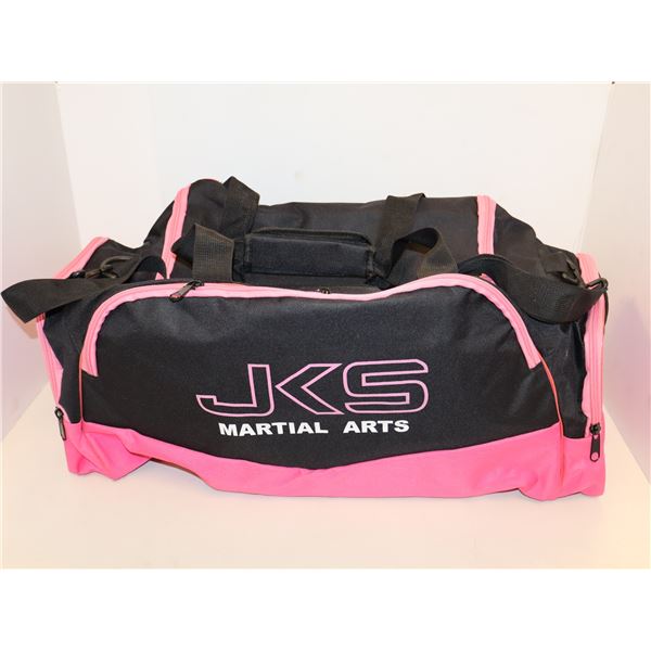 SAC DE SPORT LOGO JKS MARTIAL ARTS ROSE/NOIR