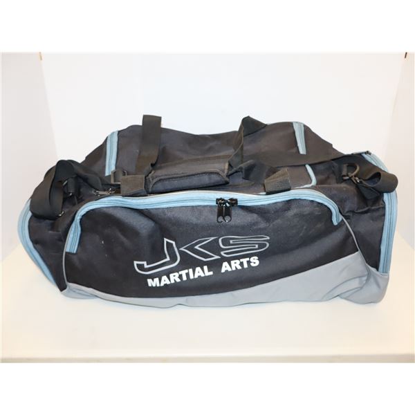 SAC DE SPORT LOGO JKS MARTIAL ARTS BLEU/NOIR