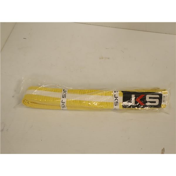 CEINTURE (KARATE GOJU IOGKF) LOGO JKS JAUNE JR GR 240CM(13) ET 260CM(2)