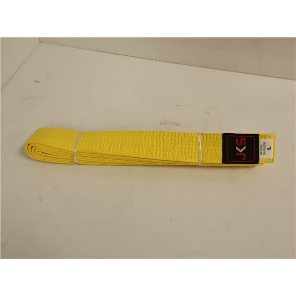CEINTURE (KARATE GOJU IOGKF) LOGO JKS JAUNE SR GR L