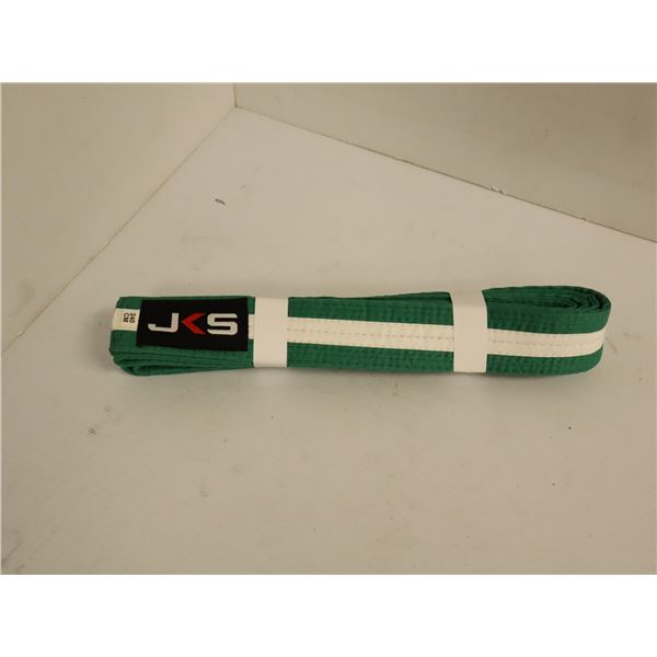 CEINTURE (KARATE GOJU IOGKF) LOGO JKS VERT JR GR 240