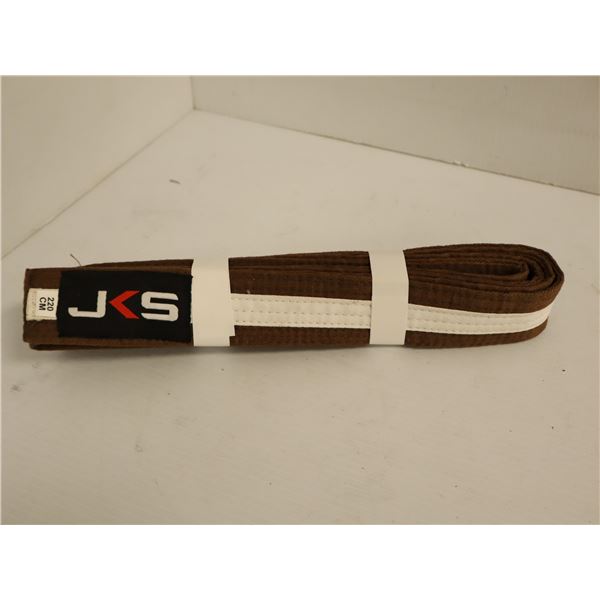 CEINTURE (KARATE GOJU IOGKF) LOGO JKS BRUN JR GR 220CM