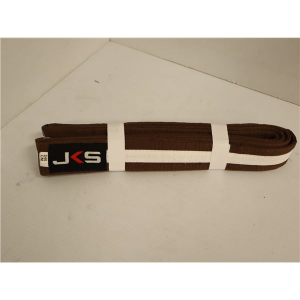 CEINTURE (KARATE GOJU IOGKF) LOGO JKS BRUN JR GR 240CM
