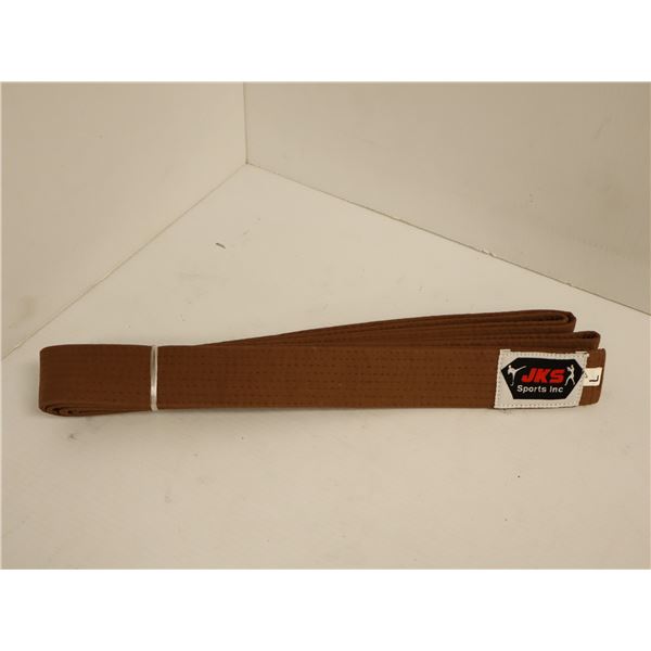 CEINTURE (KARATE GOJU IOGKF) LOGO JKS BRUN SR GR L