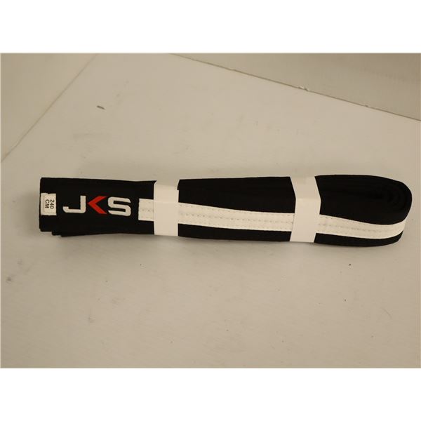 CEINTURE (KARATE GOJU IOGKF) LOGO JKS NOIR JR GR 240CM