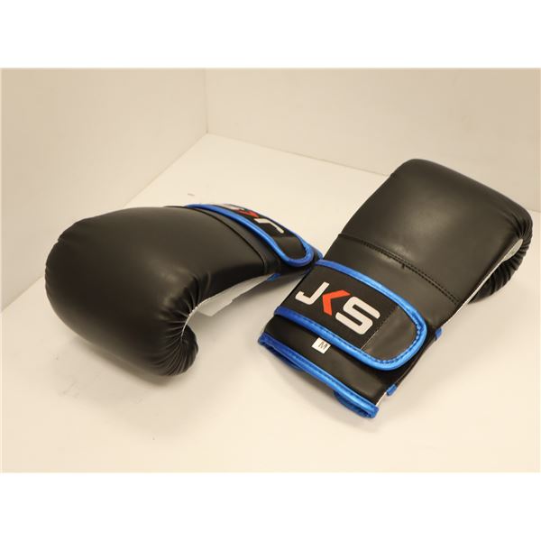 PAIRE DE GANTS DE SPARRINGLOGO JKS NOIR/ARGENT/BLEU GR M *NEUF*