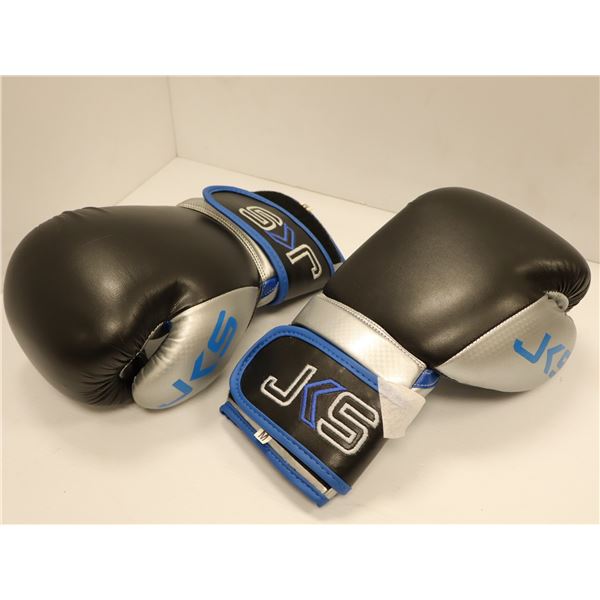 PAIRE DE GANTS DE SPARRINGLOGO JKS NOIR/ARGENT/BLEU GR M *NEUF*