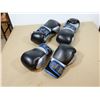 Image 1 : LOT: 3 PAIRE DE GANTS DE BOXE LOGO JKS NOIR/ARGENT/BLEU GR: ASST