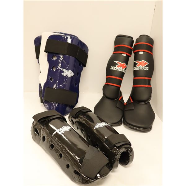 LOT: 3 PAIRES DE PROTÈGE-TIBIAS H-GEAR GR: ASST *NEUF*