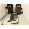 Image 1 : LOT: 3 PADS POUR COUP DE PIED LOGO JKS NOIR/BLANC *USAGÉ*