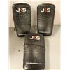 Image 1 : LOT: 3 PADS POUR COUP DE PIED LOGO JKS NOIR/BLANC *TRÈS USAGÉ*