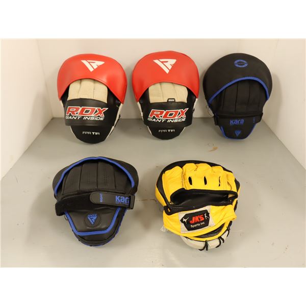 LOT: 5 COUSSINETS DE FOCUS DE BOXE AST