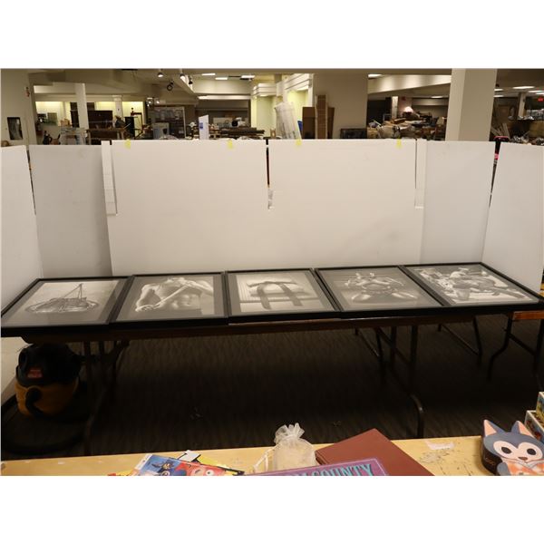 LOT: 5 PHOTOS/ART 29"x20.5"