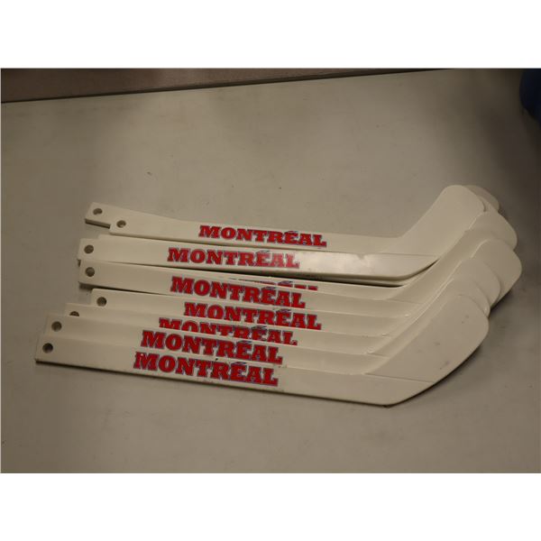 LOT: 10 MINI-BÂTONS DE HOCKEY SOUVENIRS LOGO MONTREAL