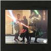 Image 1 : EWAN MCGREGOR, RAY PARK AND LIAM NEESON SIGNED STAR WARS 8 X 10 (KB COA)