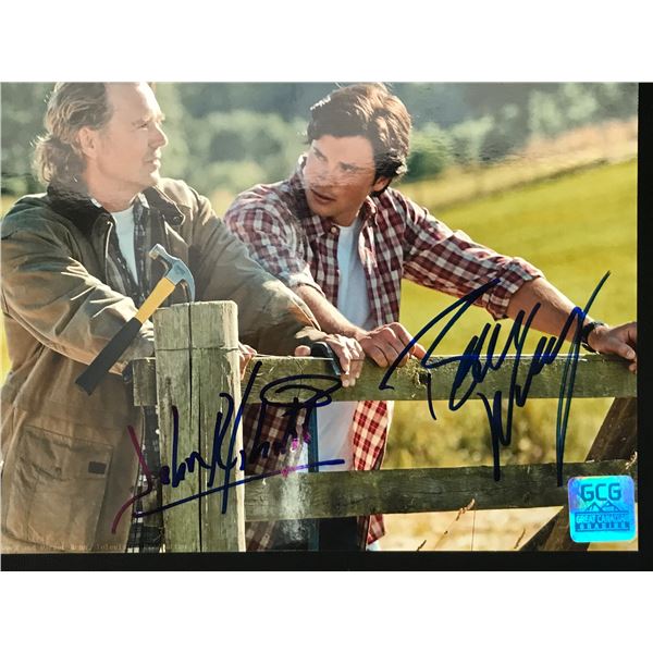 JOHN SNEIDER AND TOM WELLING DUAL SIGNED SMALLVILLE 8X10 - GCG COA