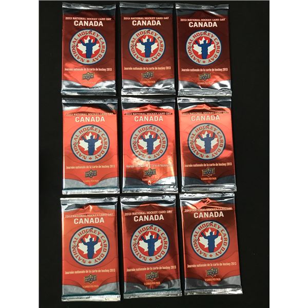 LOT OF 9 2013 NATIONAL HOCKEY CARD DAY SEALED PACKS