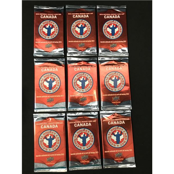 LOT OF 9 2013 NATIONAL HOCKEY CARD DAY SEALED PACKS