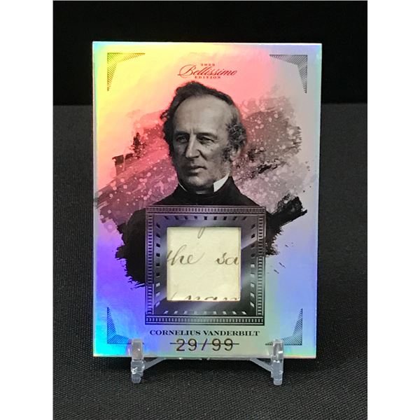 KEEPSAKE EDITION - CORNELIUS VANDERBILT TRADING CARD WITH ORIGINAL WORDS 29/99