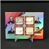 Image 1 : QUAD RELIC TRADING CARD WITH ORIGINAL WORDS FROM CORNELIUS VANDERBILT AND JOHN D. ROCKEFELLER 04/20