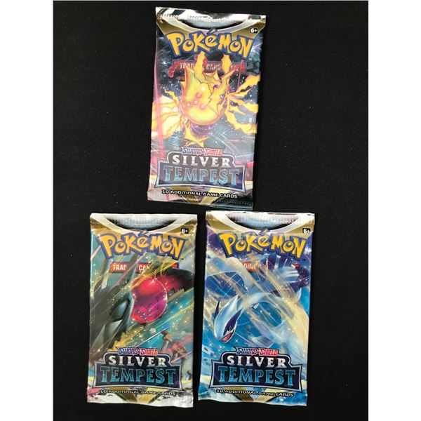 LOT OF 3 POKEMON SILVER TEMPEST SEALED PACKS