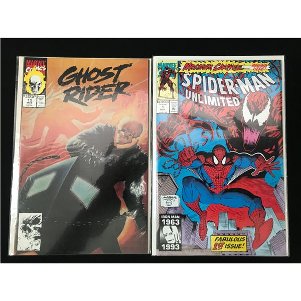 LOT OF 2 MARVEL COMICS - GHOSTRIDER AND SPIDERMAN