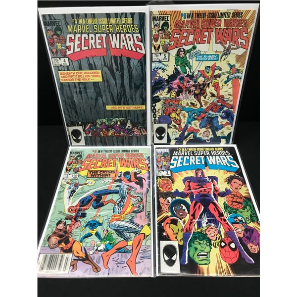 LOT OF 4 COMICS MARVEL SECRET WARS #2-5