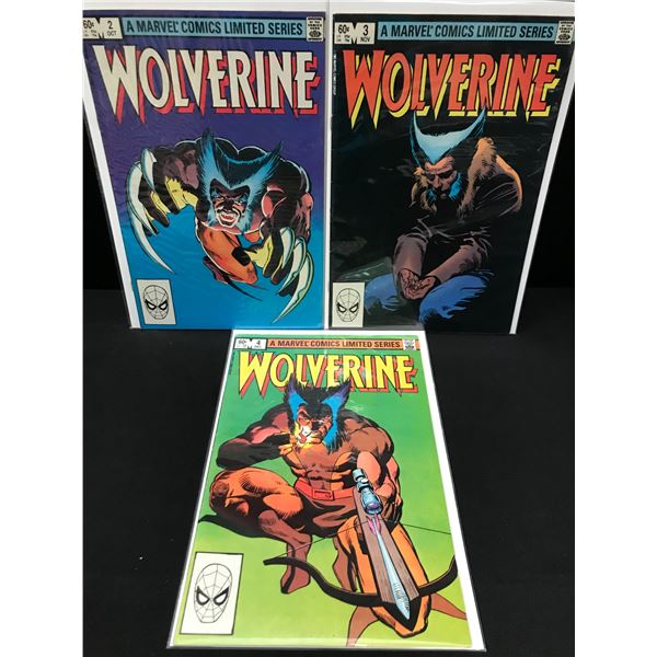LOT OF 3 WOLVERINE COMICS #2-4 OF A LIMITED SERIES - MARVEL COMICS