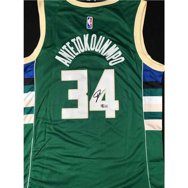 GIANNIS ANTETOKOUNMPO SIGNED MILWAUKEE BUCKS JERSEY - ACE COA