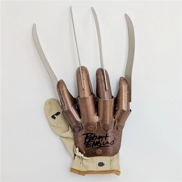 ROBERT ENGLUND SIGNED FREDDY CLAW FROZEN POND COA