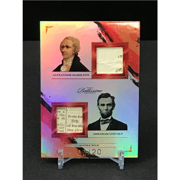 DUAL RELIC CARD LINCOLN AND HAMILTON 09/20