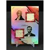 Image 1 : DUAL RELIC CARD LINCOLN AND HAMILTON 09/20