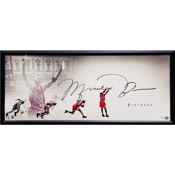 MICHAEL JORDAN - THE SHOW SIGNED 24 X 40 LITHOGRAPH - UPPER DECK COA