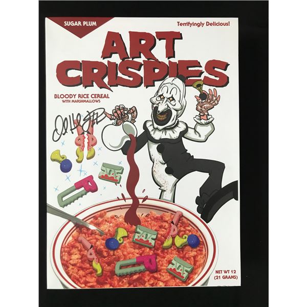DAVID HOWARD THORNTON SIGNED ART CRISPIES CEREAL BOX - JSA COA