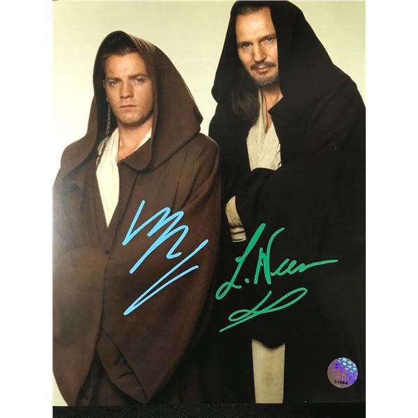 EWAN MCGREGOR AND LIAM NEESON SIGNED 8X10 PHOTO KB AUTHENTICS COA