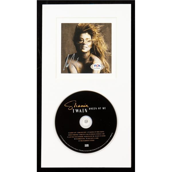 SHANIA TWAIN AUTOGRAPHED  QUEEN OF ME  CD COVER (FRAMED  FROZEN POND COA