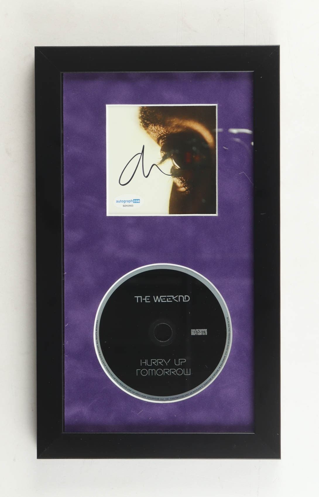 Weeknd Cd Insert The Weeknd Signed Custom Framed