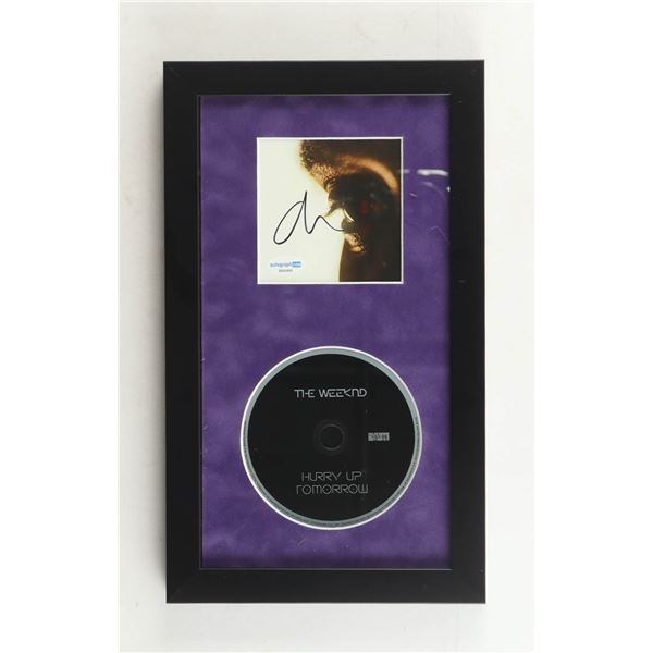 The Weeknd Signed Custom Framed  Hurry Up Tomorrow  CD Album Insert Display With Disc AUTOGRAPH LOA