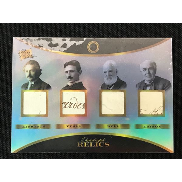 2024 PIECES OF THE PAST NO.196 EINSTEIN,TESLA,BELL AND EDISON AUTHENTICS RELIC