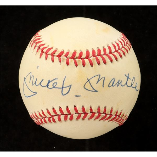 MICKEY MANTLE SIGNED BASEBALL BECKETT LOA