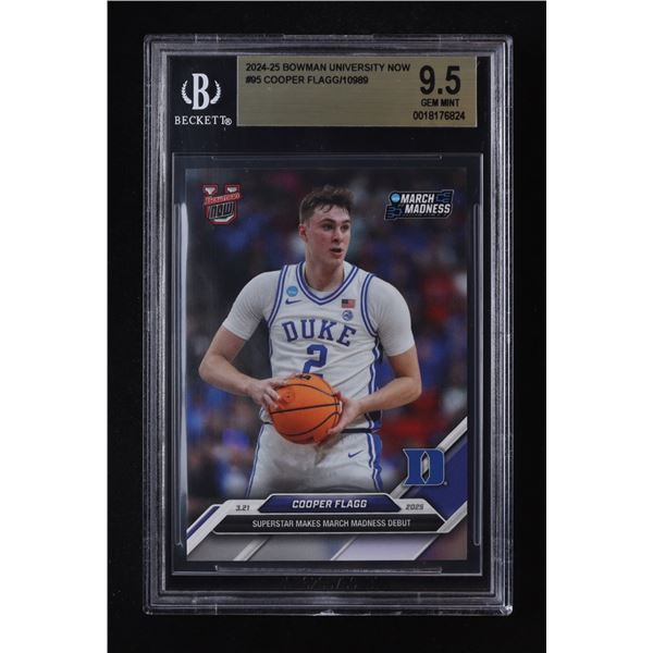 2024-25 BOWMAN UNIVERSITY NOW COOPER FLAGG BECKETT GRADED 9.5
