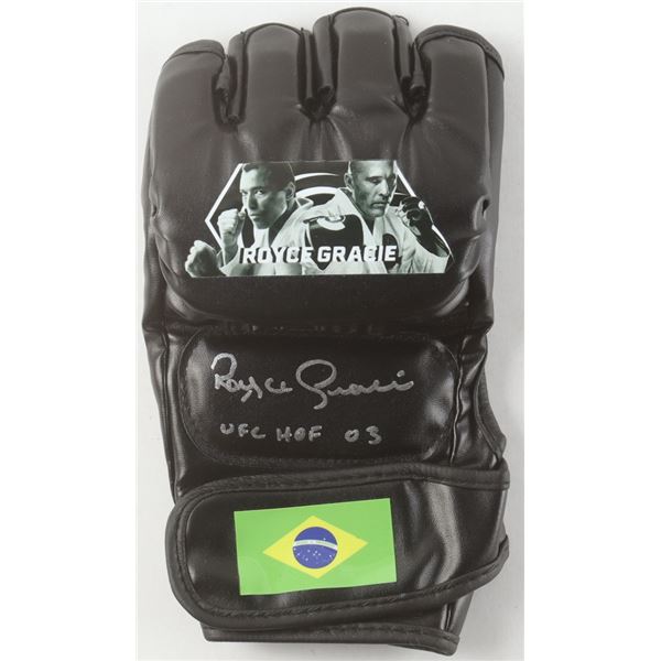 ROYCE GRACIE SIGNED UFC GLOVE - BECKETT COA