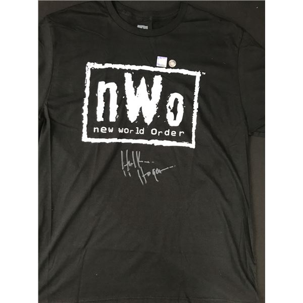 HULK HOGAN SIGNED NWO TSHIRT - WWF AND KB COA