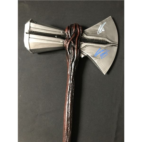 CHRIS HEMSWORTH AND CHRIS EVANS SIGNED LARGE PROP AXE