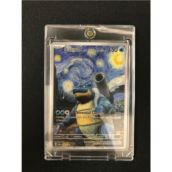 BLASTOISE WITH THE STARRY NIGHT POKEMON CARD