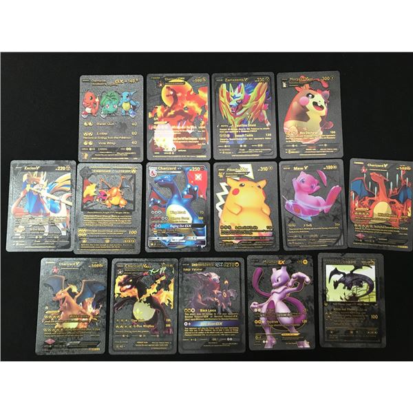 LOT OF 15 BLACK POKEMON CARDS