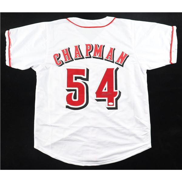 AROLDIS CHAPMAN SIGNED CINCINATTI REDS JERSEY - JSA COA