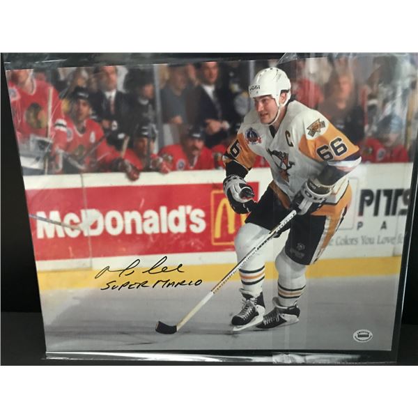 MARIO LEMIUEUX SIGNED 11 X 14  PHOTO WITH COA